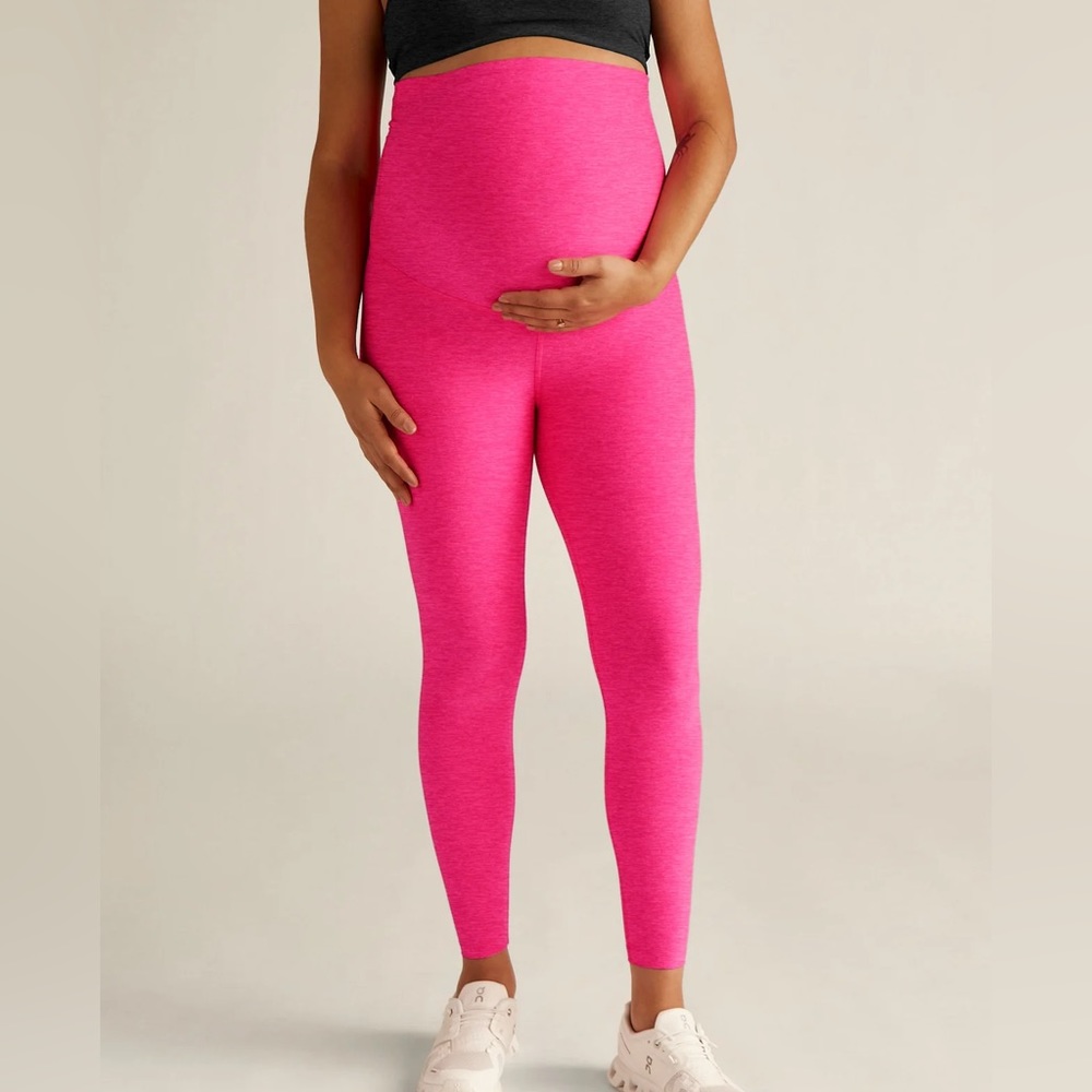Beyond Yoga Spacedye Pink maternity leggings
